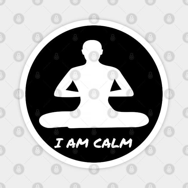 A meditating peaceful man Magnet by SYLPAT